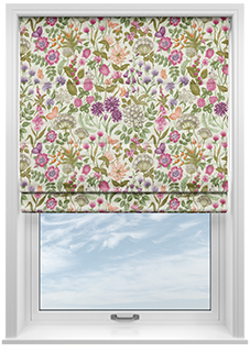 Field Flowers, Copper - Twist&Fit Roman Blind